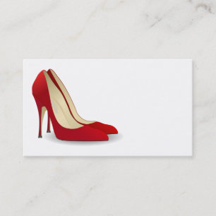 CARTES DE VISITE ROUGES DE CHAUSSURES DE TALONS