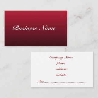 Cartes de visite rouges foncés