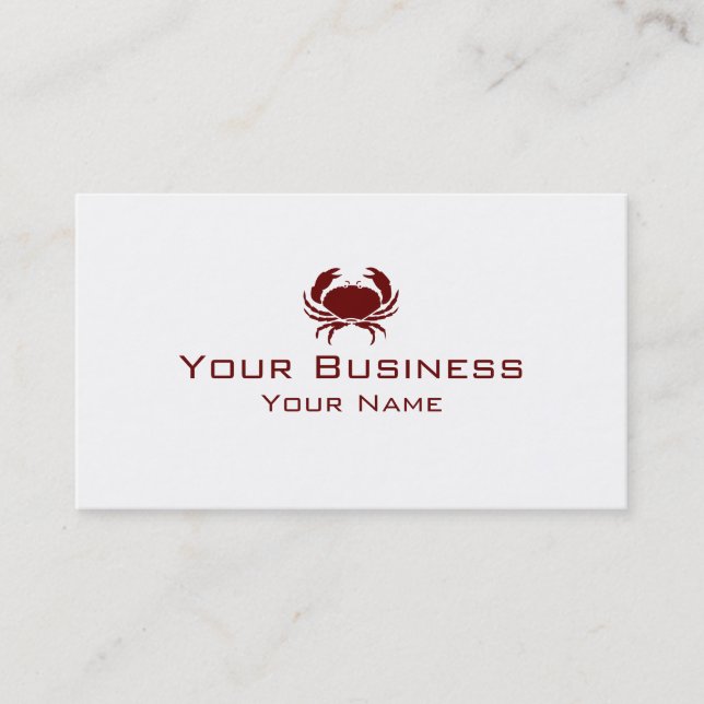 Cartes de visite rouges simples de coutume de (Devant)