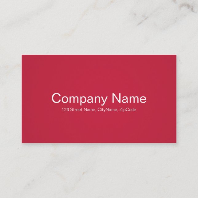 Cartes de visite rouges simples et professionnels (Devant)