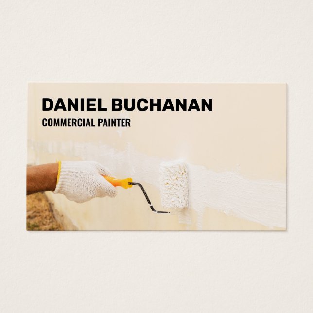 Cartes De Visite Rouleau de peinture | Peintre commercial (Devant)