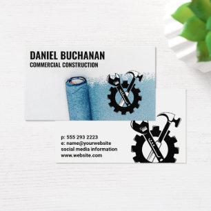 Cartes De Visite Rouleaux de peinture Logo Blue Collar Tools