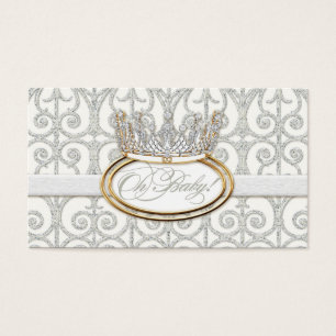 Cartes De Visite Royal Prince Princess Baby shower de la Couronne F