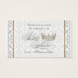 Cartes De Visite Royal Prince Princess Baby shower de la Couronne F