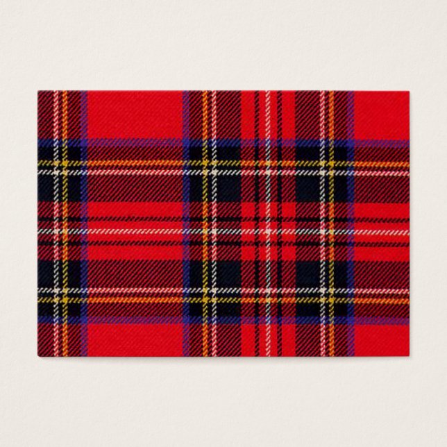 Cartes De Visite Royal Stewart tartan rouge noir plaid (Devant)