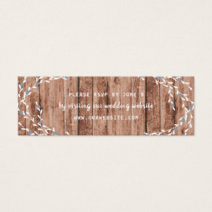 Cartes De Visite Rustic Dusty BlueBerry wreath mariage site web rsv