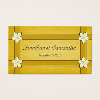 Cartes De Visite Rustic Gold Floral Wedding Favor Favor Tags Favor