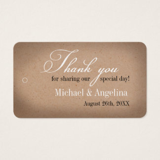 Cartes De Visite Rustic Kraft Design 100/pk do-it-yourself Mariage 