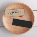 Cartes De Visite Rustic Kraft Relax Script Mariage Avec Amour<br><div class="desc">Cette carte kraft minimale rustique avec les mots "avec amour" en écriture décontractée gris foncé fait une excellente étiquette de faveur de mariage.</div>