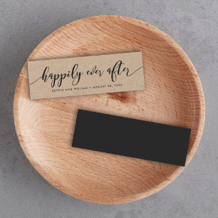 Cartes De Visite Rustic Kraft Script Relax Happy Jamais Après
