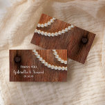Cartes De Visite Rustic Pearls Country Grange Mariage Favour Tags<br><div class="desc">Merci à vos invités d'avoir assisté à votre ferme rurale ou à thème de ranch douche nuptiale ou mariage lorsque vous joignez le charmant et élégant Rustic Pearls et Barn Wood Mariage campagnard Favor Tag à leur faveur de fête ou petit cadeau. Ces étiquettes de faveur de style occidental personnalisées...</div>