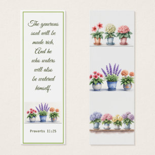 Cartes De Visite Rustique Hydrangea Lavender Élégant Verse Bible