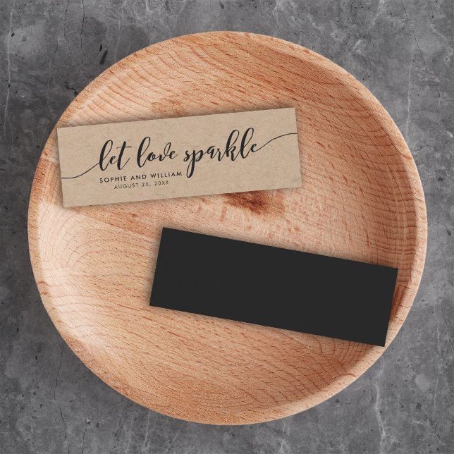 Cartes De Visite Rustique Kraft Relax Script Mariage Laissez l'amou (Créateur téléchargé)