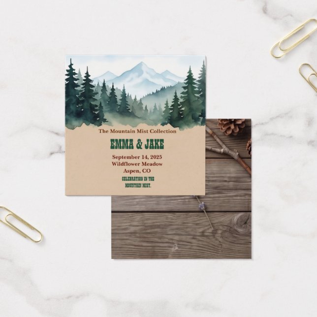 Cartes De Visite Rustique La Forêt  (Bureau)