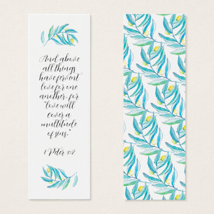 Cartes De Visite Rustique moderne religieux Bible Mint Citrus Signe