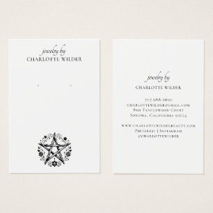 Cartes De Visite Rustique Pagan Wiccan Pentacle Bijoux oreille