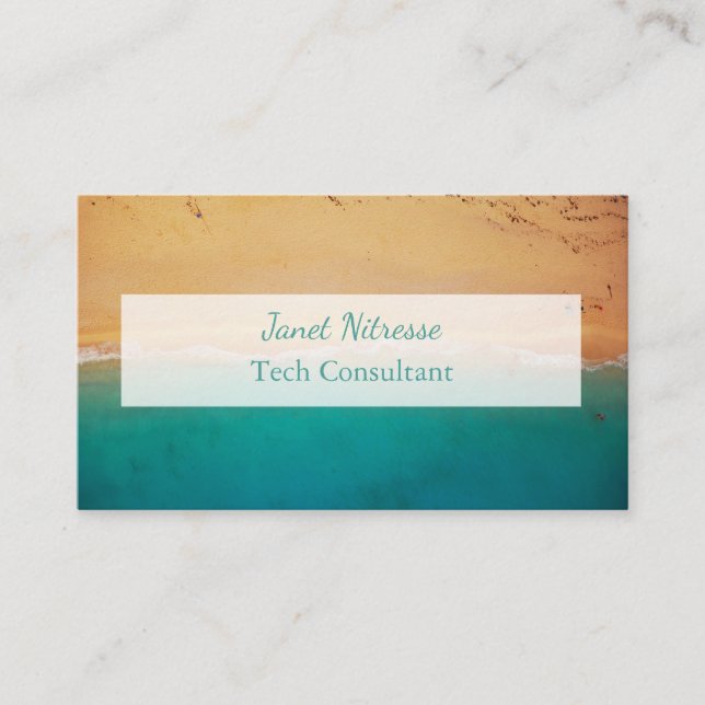 Cartes de visite Sable et Eau (Devant)