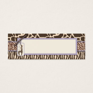 Cartes De Visite Safari Girl LAV Skinny Gift Tag 2