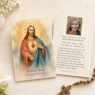 Cartes De Visite Saint-Cœur de Jésus Mémorial funéraire catholique