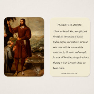 Cartes De Visite Saint Isidore, ouvrier agricole Prière religieuse