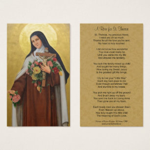 Cartes De Visite Saint-Thérèse, le petit poème aux fleurs
