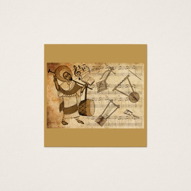Cartes De Visite Saint Yared & The Ethiopian Music Instrument (Devant)