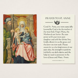 Cartes De Visite Sainte Anne Joachim Vierge Marie Prière Jésus