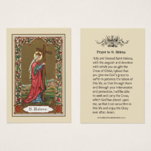 Cartes De Visite Sainte-Hélène Hélène Prière religieuse catholique