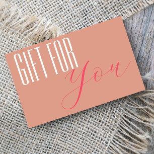 Cartes De Visite Salon de beauté moderne Blush Pink Certificat cade