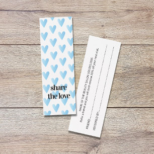 Cartes De Visite Salon de beauté moderne Cool Blue Hearts