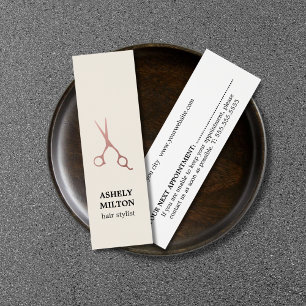 Cartes De Visite Salon de coiffure minimaliste Pastel Rose