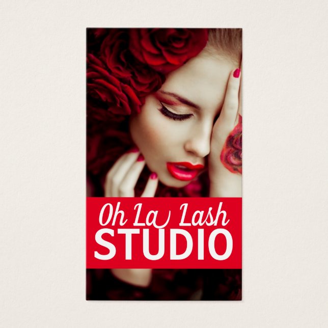 Cartes De Visite Salon de Rallonges de Cils Modernes et Jolies (Devant)