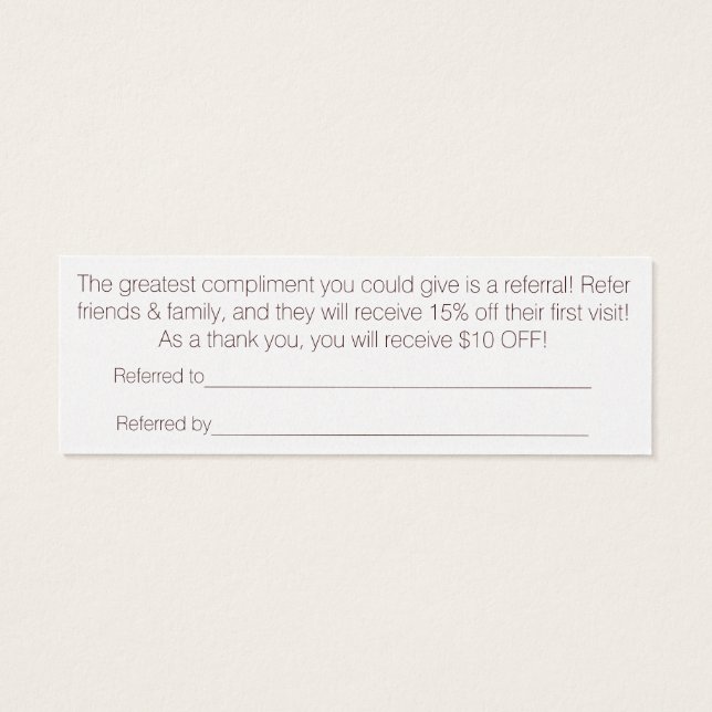 CARTES DE VISITE SALON MEO REFERRAL (Dos)