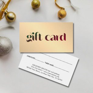 Cartes De Visite Salon moderne élégant Faux Gold Bold
