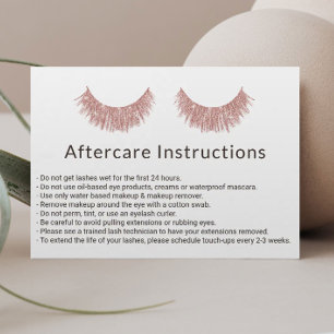 Cartes De Visite Salon rose Gold Lashes minimaliste Afcare