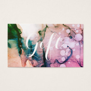 Cartes De Visite *~* Salon & Spa Feminine Chic Artiste Abstrait