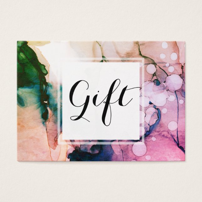 Cartes De Visite *~* Salon & Spa Feminine Chic Artiste Abstrait (Devant)