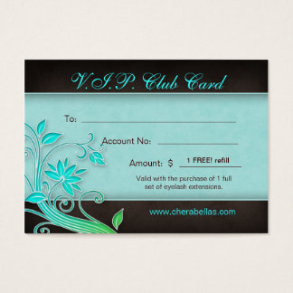 Cartes De Visite Salon VIP Card Spa tendance Floral BG
