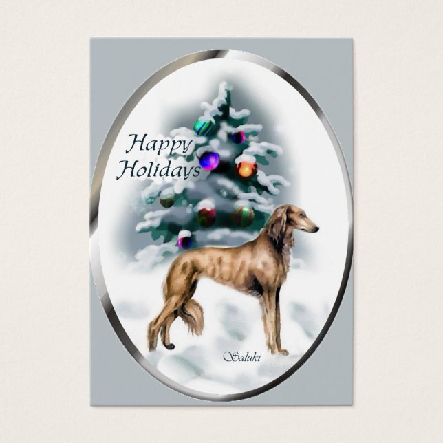 Cartes De Visite Saluki Christmas Gifts (Devant)