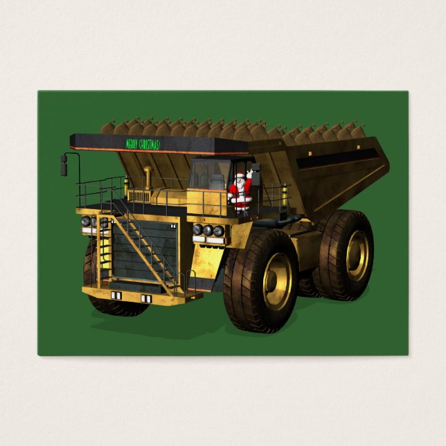Cartes De Visite Santa Claus Giant  Dump Truck Driver (Devant)