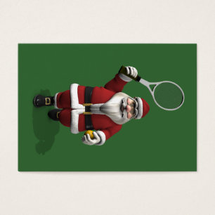 Cartes De Visite Santa Claus Playing Tennis