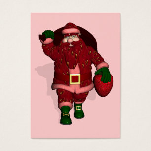 Cartes De Visite Santa Claus Strawberries Farmer