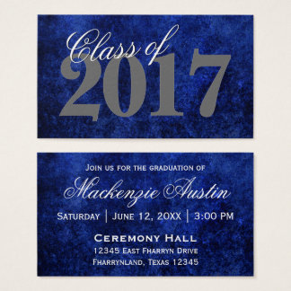Cartes De Visite Sapphire Grad | Blue Royal Cobalt Azure Année