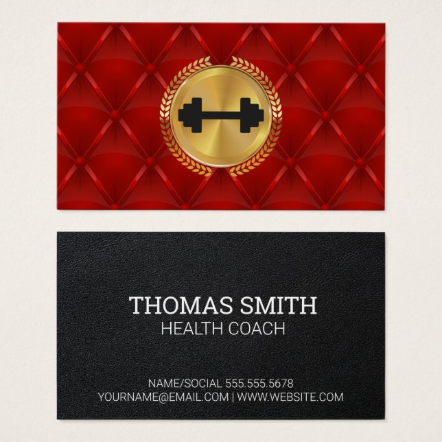 Cartes De Visite Sceau de feuille métallique or |Luxe rembourrage d (Devant & derrière)