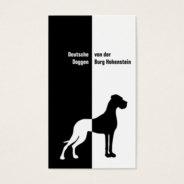 Cartes De Visite Schwarz weiß Imposant (Devant)