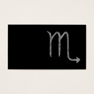 Cartes De Visite Scorpion. Signe d'astrologie de zodiaque. Noir