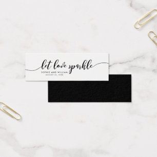 Cartes De Visite Script Relax Laisser Amour Sparkle Mariage