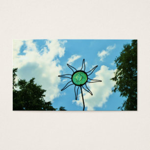 Cartes De Visite Sculpture en verre en Sun dans le ciel