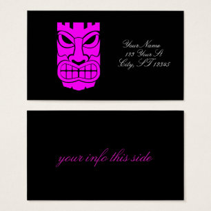 Cartes De Visite Sculpture Tiki rose Thunder_Cove