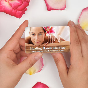 Cartes De Visite Séance de massothérapie   Femme souriante